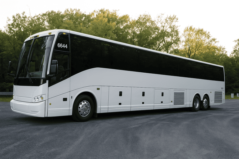 exterior of Charter Bus Rental West Hartford coach bus